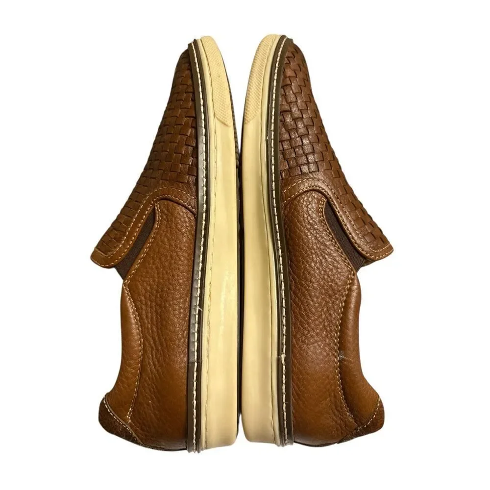 251382 PF50 MCGUFFEY MEN SHOE SIZE 8M TAN LEATHER SLIP-ON BY JOHNSTON & MURPHY